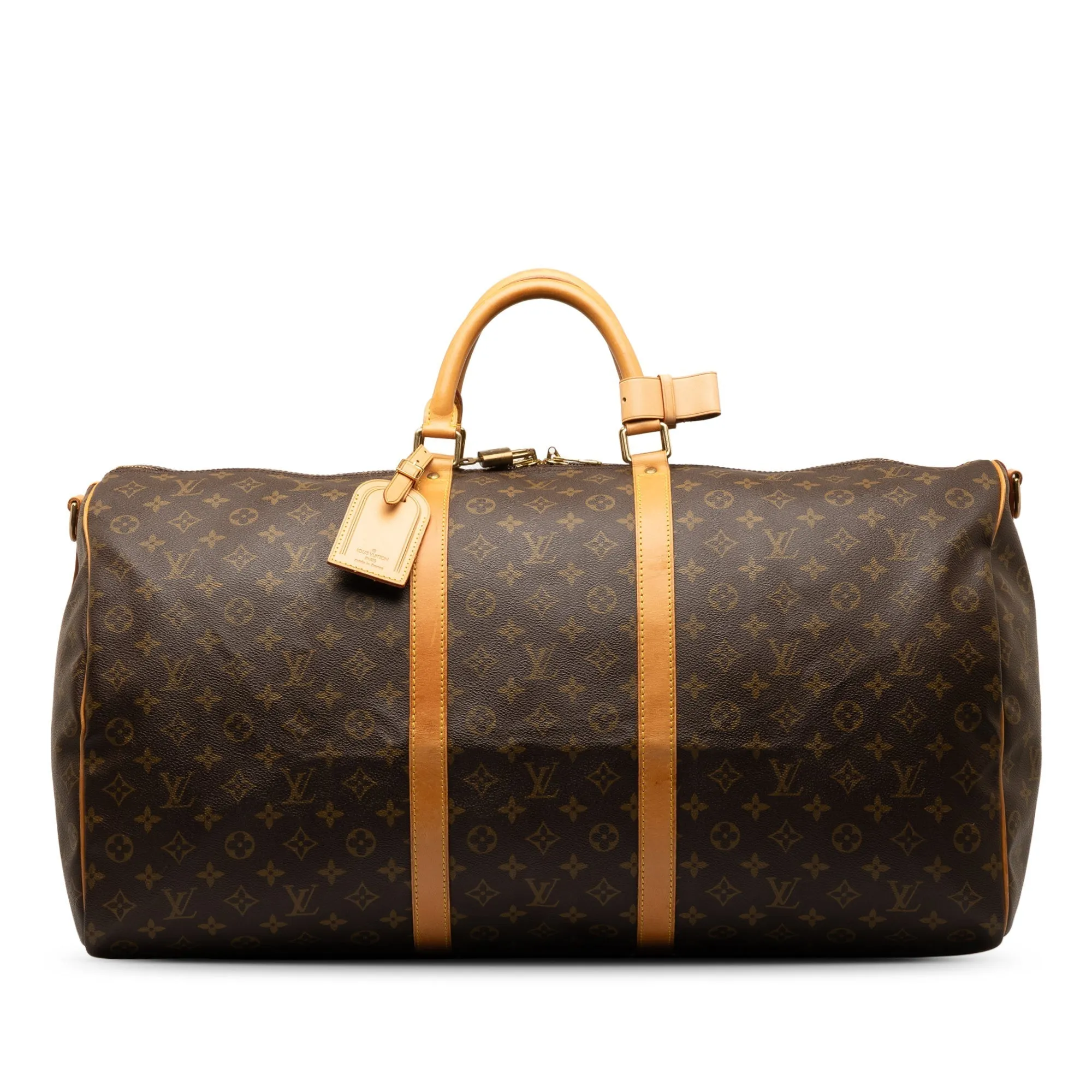 Brown Louis Vuitton Monogram Keepall Bandouliere 60 Travel Bag