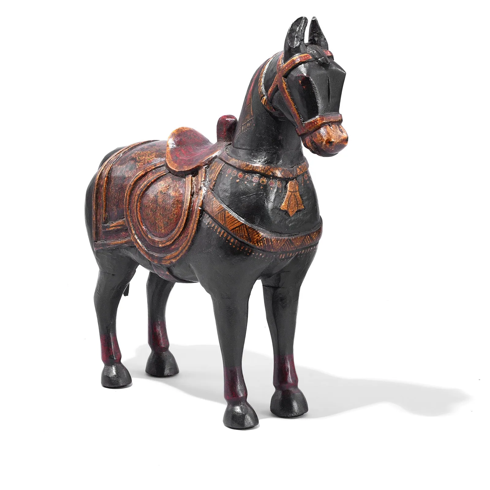 Painted Wooden Marwari Horse From Rajasthan